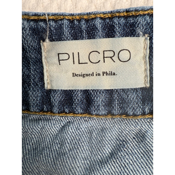 Women's PILCRO Blue Gold Distressed Boyfriend Jeans Size 30 - Picture 8 of 9